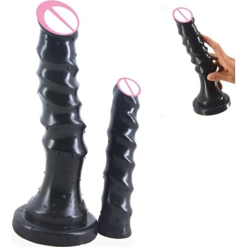 New Black Ribbed dildo Anal Plug Butt Plug Beginner Silicone Adult Products Prostate Massager Anal Sex Toy for Men Women Couples
