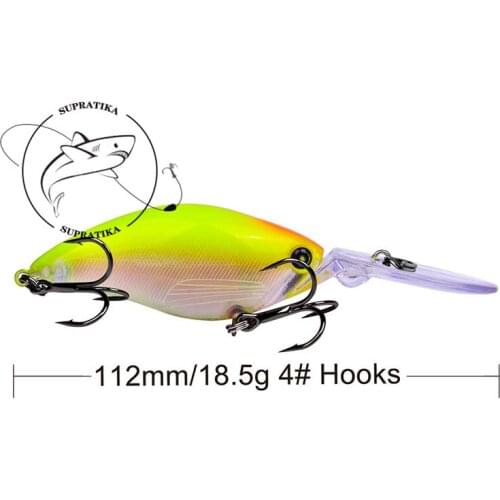 3D Eyes Anti-Corrosion Bionic High Quality Fishing Lure Hard Bait 18.5g/112mm Artificial Crank Freshwater Plastic Fishing Bait