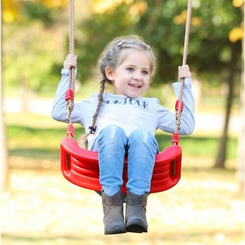 Children Colorful Outdoor Plastic Swing Rope Seat Toy for Kids Belt Seat Toys Hanging Kindergarten Playground Sports Gifts#38