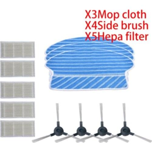 Hepa filter &Side Brushes& Mop Cloth for Proscenic 790t 780t robot vacuum cleaner spare parts