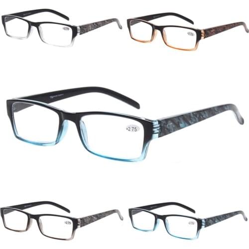 Reading Glasses Fashion Spring Hinge Stylish Designed Readers Men and Women Plastic Frame Eyeglasses Presbyopic Glasses +2.0