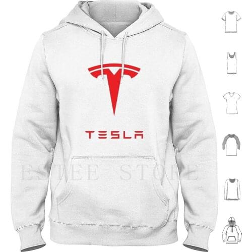 Red Tesla Logo Hoodies Tesla Elon Musk P90D Free Original Real Real Tesla Real Tesla Cheap High Quality