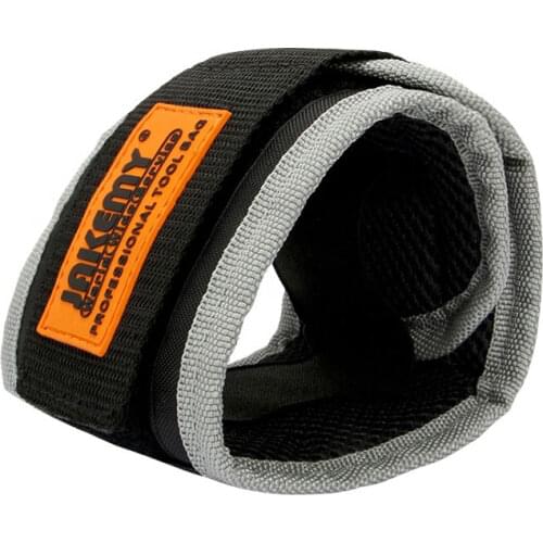 JAKEMY JM-X5 Portable Magnetic Wristband Bag with Strong Magnets for Holding Screws Nails Drilling Bits DIY Hand Tool Collection