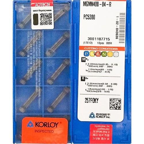 MGMN400-04-R PC5300 100% KORLOY Original carbide insert with the best quality 10pcs/lot free shipping