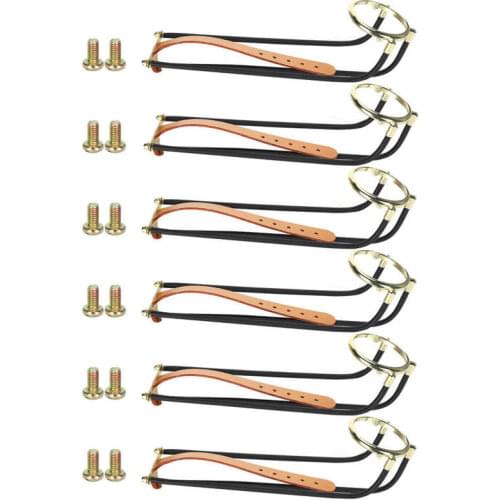 6Pcs Billiards Table Pocket Rail Slide Track Leather Belt Replacement American Style Pool Billiard Table Accessories