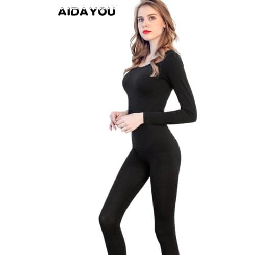 Cotton Thermal Underwear Set for Women Long Johns Base Layer Thermals Womens Base Layer Long John Set ouc693