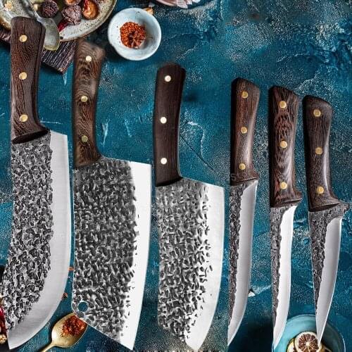 Forged Stainless Steel Boning Knife Hammered Chopping Knife Kitchen Kitchen Knife Meat Cleaver Slicing Knife Cooking Knife