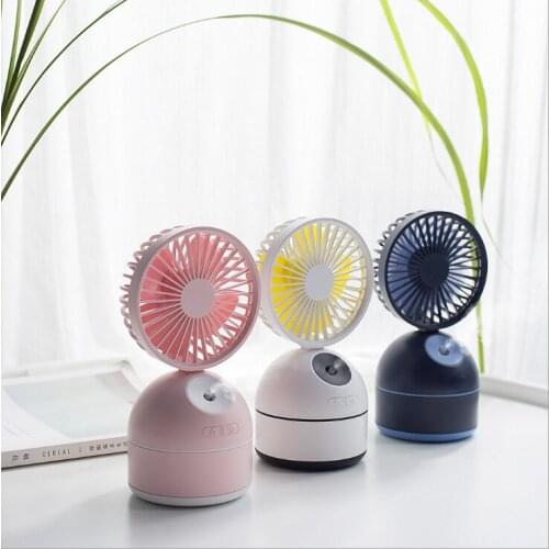 Creative fan humidifier 2-in-1 mini car office air purifier USB charging fan humidifier