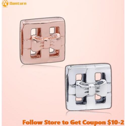 Trendy 925 Sterling Silver Beads Reflexions Sweet Gift Box Clip Charms fit Original Pandora Bracelets Women DIY Jewelry