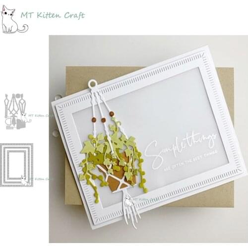 MT Craft Plant Hanging Potted Frame Metal Cutting Dies Stencils Scrapbooking Photo Album Decorative Embossing Paper Card Crafts