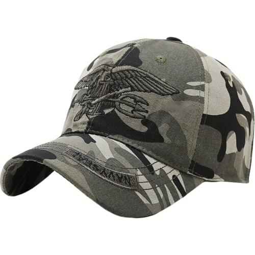 2021 United States US Corps Cap Hat Military Hats Camouflage Flat Top Hat Men Cotton Hat USA Navy Embroidered Camo Hat