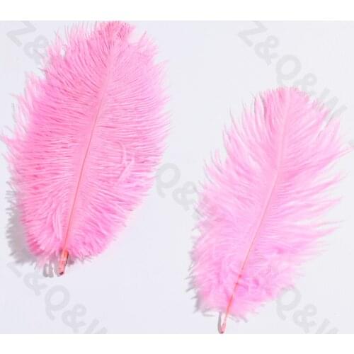 Natural 15-20CM (6-8 inches) ostrich feathers dyed pink 10-100PCS costume decoration decoration DIY crafts holiday party