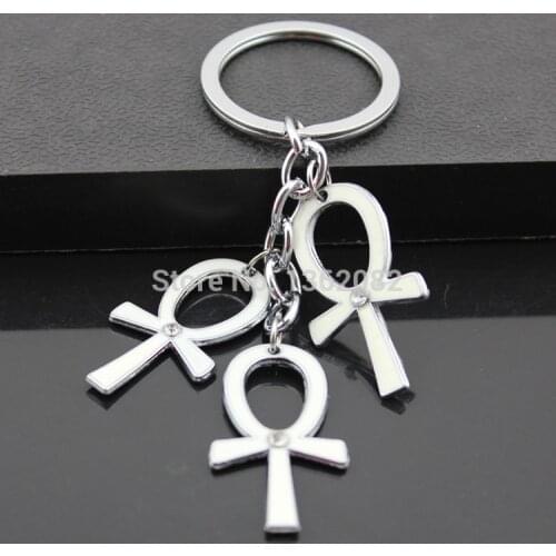 New Hot Fashion Egypt Mysterious Symbols Pharaoh Ankh Key Chains Keyrings Bag Charms Pendant Gift MO197