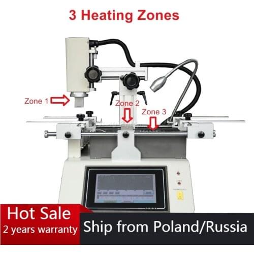 3400W soldering machine 3 Zones Hot Air BGA Mobile Rework Station LY 5200 with Touch Screen for Mobile Chip PCB Repair