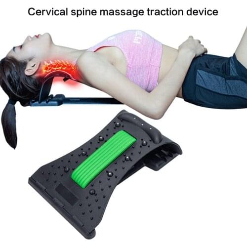 Lumbar spine home back support massage cushion neck protection neck pillow cervical spine masajeador pain relief traction device