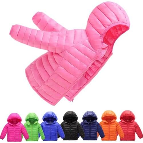 Children jacket 2021New Fashion Outerwear Boy And Girl Autumn Warm Down Hooded Coat Teenage Parka Kids Winter Jacket 4-12 years