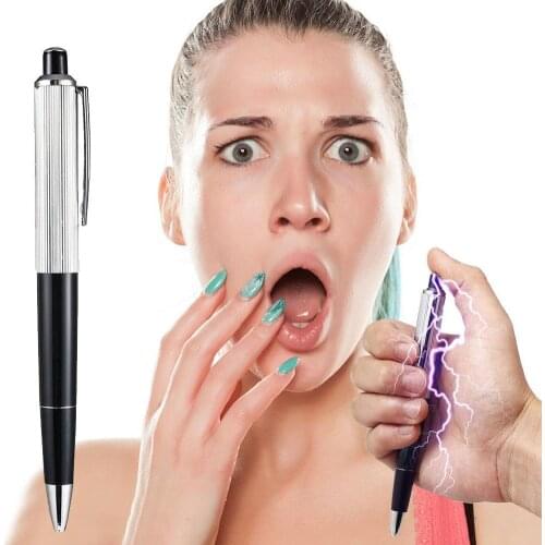 Electric Shock Pen Toy Utility Gadget Gag Joke Funny Prank Trick Novelty Magic Joke Ball Pen Friends Best Gift