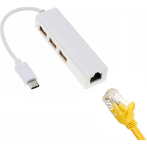 Type-C To Gigabit Ethernet RJ45 LAN Network Card Adapter USB 3.0 3.1 Hub Network Adapter For MacBook Windows 7/8/10