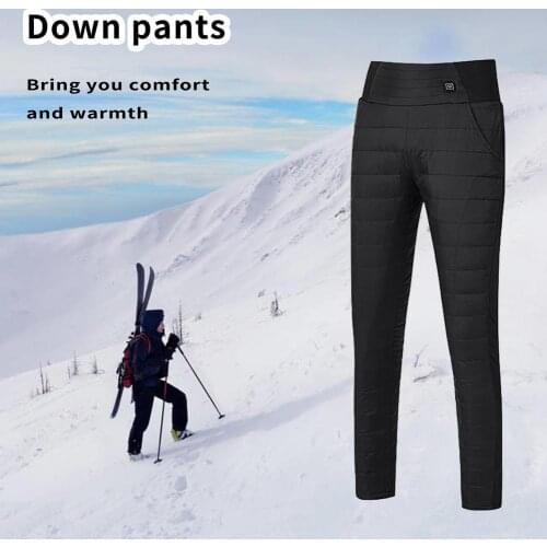 5V 2 Heating Zones 3 Degrees Smart Heating Down Pants USB Charging Warm Belly Warm Waist Heating Pants Ski Pants