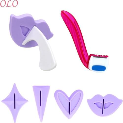 OLO Pubic Hair Trimmer Pubic Hair Shaping Template Razor Bikini Shaving Stencil Sex Toys for Women Heart Triangle Lip Star Shape