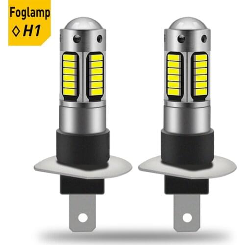 2PCS H27 H27W2 881 880 H1 H3 LED Fog Light 1200lm Auto Driving Fog Lamps Bulb White 6000k For Volkswagen Audi Hyundai Kia Buic