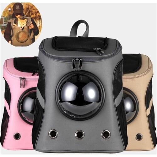 Large Capacity Pet Carrier Premium Canvas Space Capsule Kitten Cat Dog Carrier Backpack Outdoor Puppy Pet Travel Bag Breathable