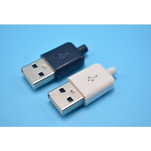 Integrated weldable USB A Male Usb plug wire type With plastic housing connector
