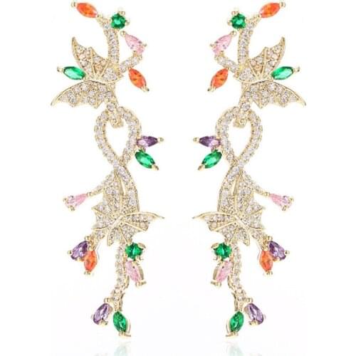 Zlxgirl jewelry 2020 new arrival womens wedding earrings metal colorful mirco pave zircon copper stud earrings butterlfy ears