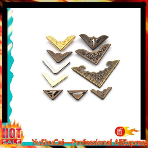 12PCS Corner Protector Book Scrapbook Metal Album Corner For Antique Brass Jewelry Book Corner Protector Protector Cover