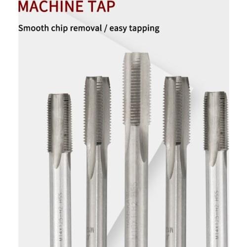 1/5/10pcs Tap HSS M10x1/M12X1.5/M14x1.25/M16x1.5/M18x1/M20x1.5 Machine Spiral Point Straight Fluted Screw Thread Hand Tap Drill