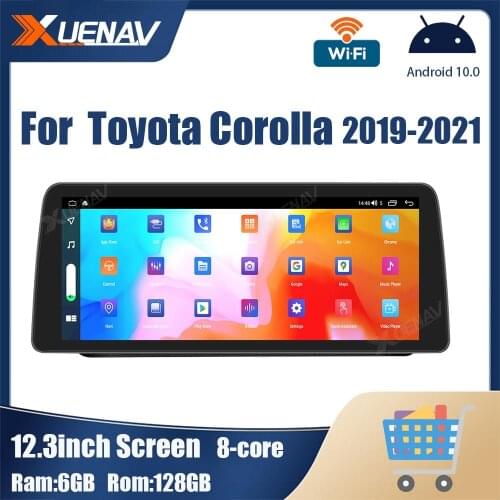 12.3 inch screen Car DVD Player for Toyota Corolla 2019 2020 2021 Multimedia Android system Car Stereo 2 din GPS Navigation