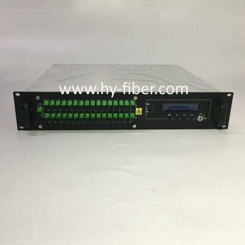 16 Way CATV 1550nm Optical Amplifier 20dBm With WDM EDFA SC/APC Fiber Port Dual Power Supply 220V or 48V