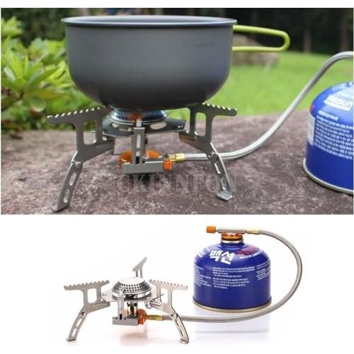 50Pcs/Lot Outdoor Folding Gas Stove Camping Equipment Hiking Picnic 3500W Igniter Camping Gas Stove