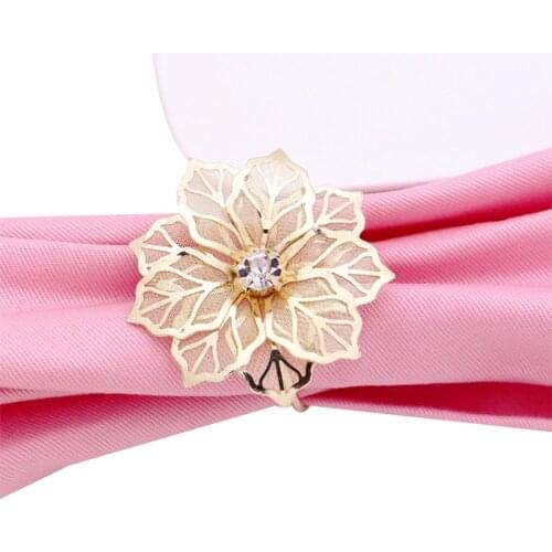 6Pack Napkin Rings Gold Napkin Rings Buckles for Table Decorations Wedding Dinner Party DIY Decoration