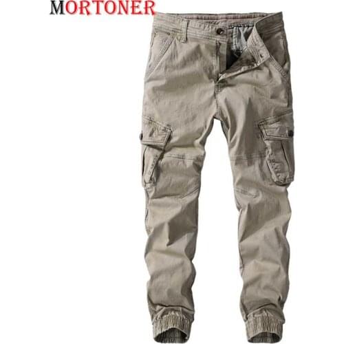 Mens Outdoor Hiking Jogging Cargo Pants Cotton Casual Military Camo Combat Work Trousers High Quality Urable Pantalon Homme