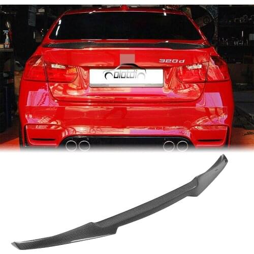 Black Carbon Fiber Rear Trunk Spoiler Wing Boot For BMW F30 F31 2012-UP
