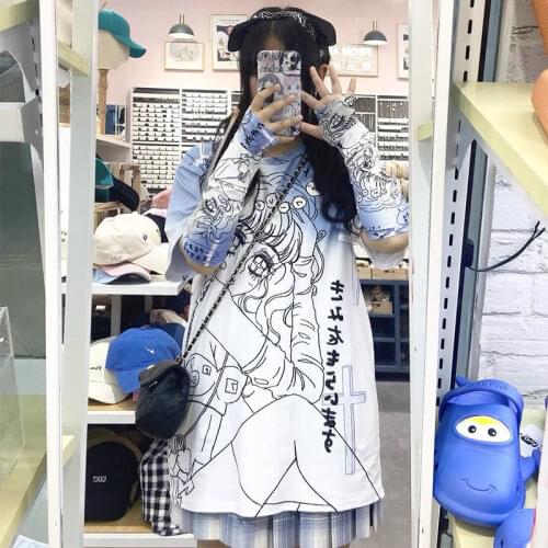 Women Short Sleeve T Shirts Oversized Tie Dye Letter Kawaii Harajuku grunge Hip Hop Loose goth Korean Style Students Simple Y2K
