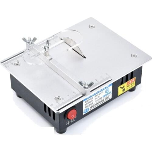 S1 Electric Precision Micro Table Saw DIY Desktop Cutting Saw Acrylic PCB Desktop Cutter Aluminum Alloy Model Chainsaw
