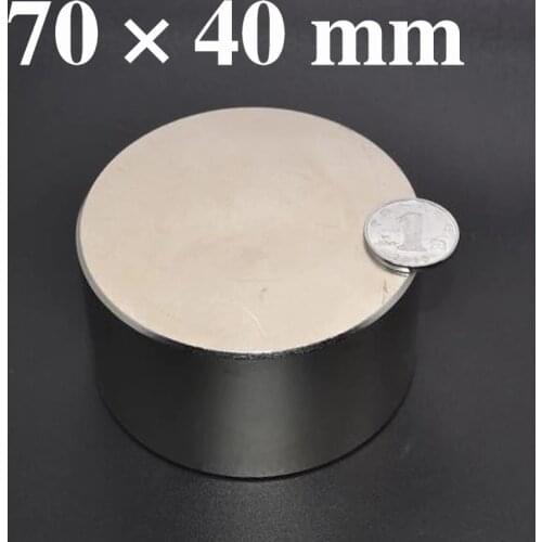 HYSAMTA Neodymium magnet 70x40 N52 rare earth super strong powerful round welding search permanent magnets 70*40mm gallium metal