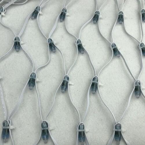 Individually LED full color net pixel;DC12V WS2811 controlled;all WHITE wire;10leds(1m)*10leds(1m)