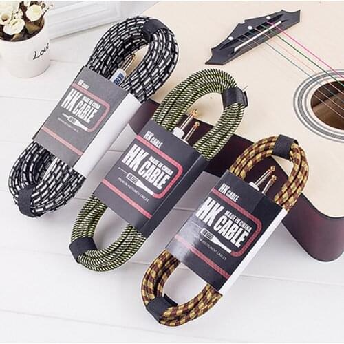 Random Color Electric Guitar Cable Wire Cord 3M 5M 10M No Noise Shielded Bass Cable For Guitar Amplifier Musical Instruments