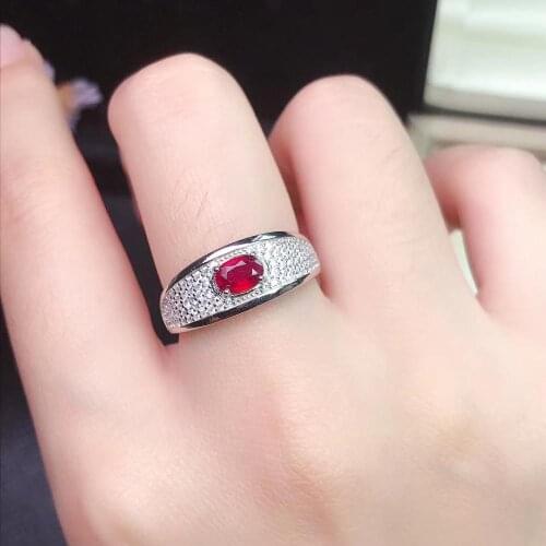 Natural ruby ring, 925 sterling silver, simple and exquisite style, cheap price, recommended by the owner, authentic color