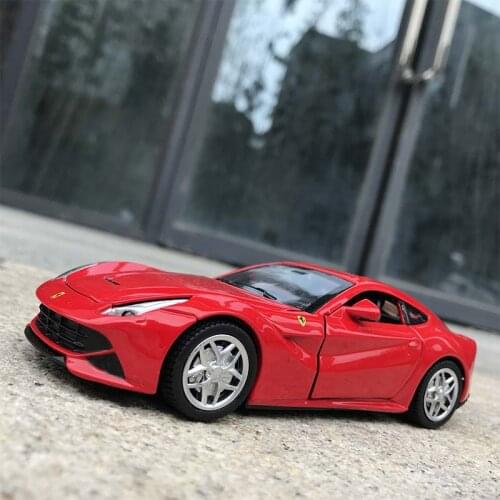 1:32 Ferrari F12 Berlinetta Alloy Sports Car Model Diecast Metal Toy Vehicle Car Model Simulation Sound and Light Childrens Gift