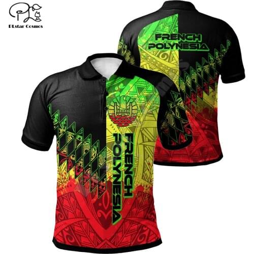 PLstar Cosmos Fashion 3d Print French Polynesia Men‘s Tahiti Polo Shirts New Designed Summer Short Sleeve Brand Clothing P8