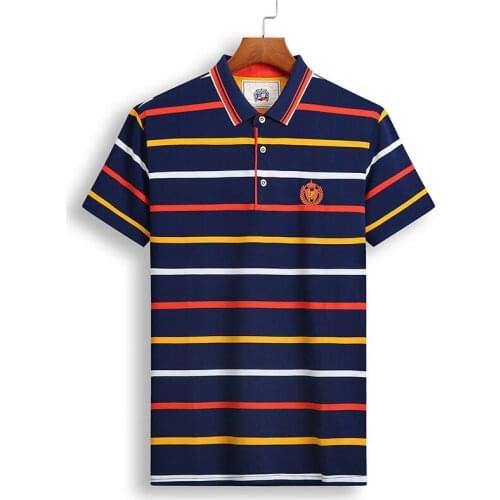 Mens England Polo Style US Famous Brand 2020 Summer Embroidery Striped Short Sleeve Great Designer Polos Shirt C2231