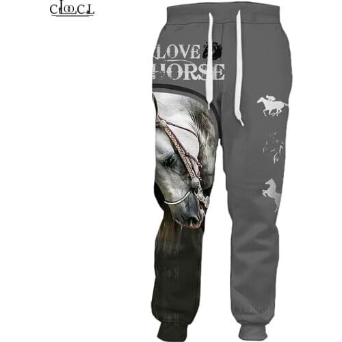 CLOOCL Popular Animal Love Horse 3D Print Men Women Trousers Harajuku Jogging Men Pants Streetwear Sweatpants