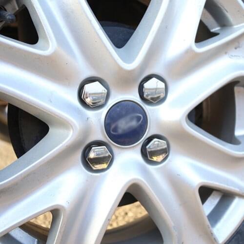 A Little Change 16 Pcs/Set Abs Chrome Wheel Hub Caps Cover Fit For Ford Fiesta Ecosport 2009 - 2017 Accessories