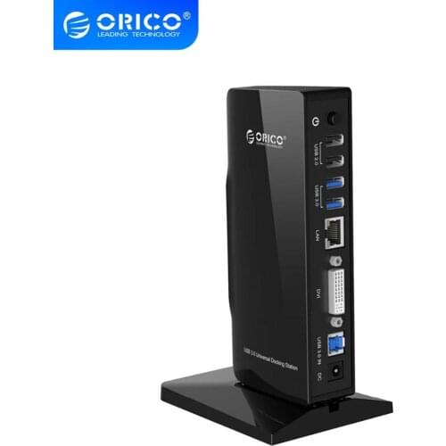 ORICO U3HV-S1 4 USB3.0 Ports Universal Multi-Function Docking Station With Gigabit RJ45 Network Interface Audio Connector