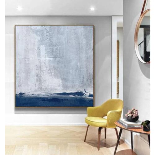 Original Grey Sky paintings Hand Painted Abstract Oil Painting Large Wall Sky Paintings For Living Room Bedroom Home Decorative