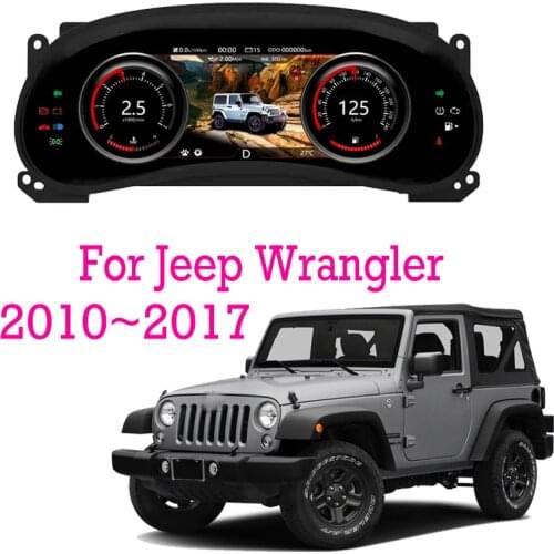 Car Instrument Cluster Speedometer Gauges Dashboard Panel LCD Monitor For Jeep Wrangler JK T8 TLJ-J8 2010~2017 Android System